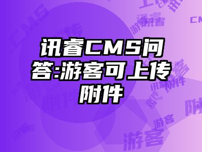讯睿CMS问答:游客可上传附件