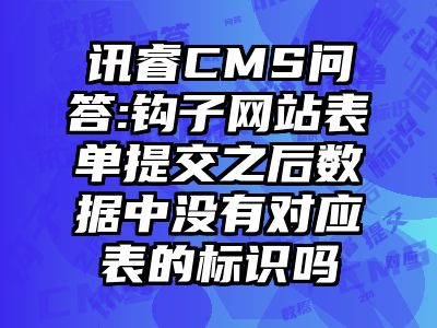 讯睿CMS问答:钩子网站表单提交之后数据中没有对应表的标识吗
