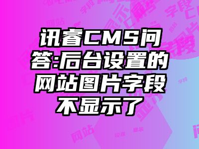 讯睿CMS问答:后台设置的网站图片字段不显示了