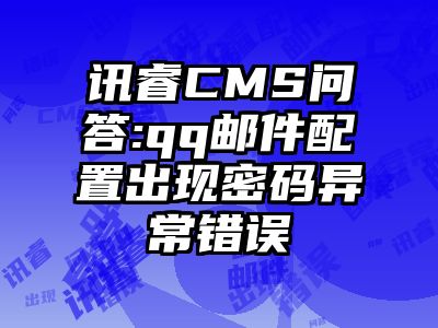 讯睿CMS问答:qq邮件配置出现密码异常错误