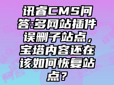 讯睿CMS问答:多网站插件误删子站点，宝塔内容还在该如何恢复站点？