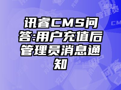 讯睿CMS问答:用户充值后管理员消息通知