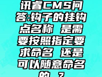 讯睿CMS问答:钩子的挂钩点名称 是需要按照指定要求命名 还是可以随意命名的 ？
